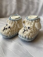 gestrickte gehäkelte Babyschuhe " Schäfchen" NEU!!!