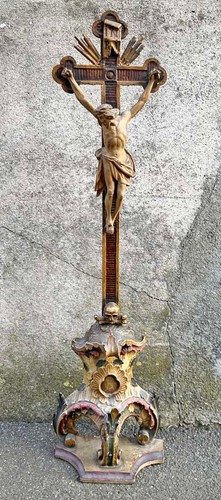 Geschnitztes rokoko standkreuz - geschnitztes,