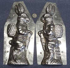 alte Schokoladenform Oster Hase Wanderer Giess-Hohl-Form chocolate mold 33,5cm
