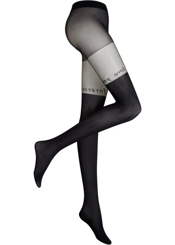 Strumpfhose mit schriftzug - strumpfhose, in