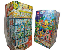 2x Heye Dreieck Puzzle 2000 & 1500 Teile Sammlerpuzzles Dreiecksverpackung