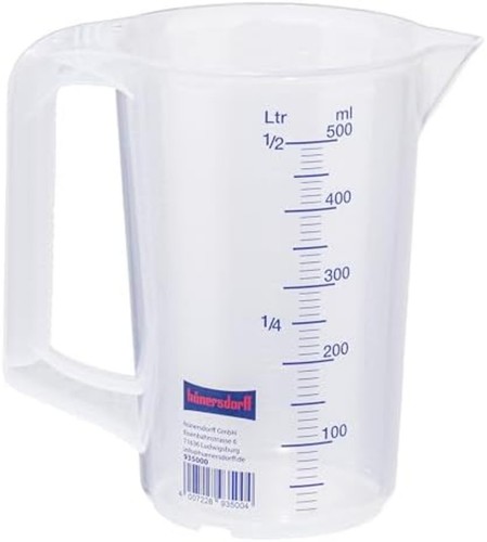Messbecher pp transparent - messbecher, 0,5l