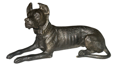 Alte bronze hundefigur terrier - alte,