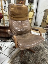 Teak and Leather Highback