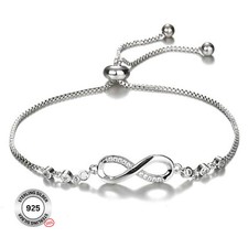 Silberarmband Infinity Charm