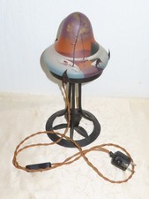 Design Lampe Vintage Stehlampe wohl Art Deco mit wunderschöner Bemalung signiert
