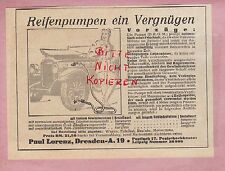 DRESDEN, Werbung 1930, Paul Lorenz Reifen-Pumpen