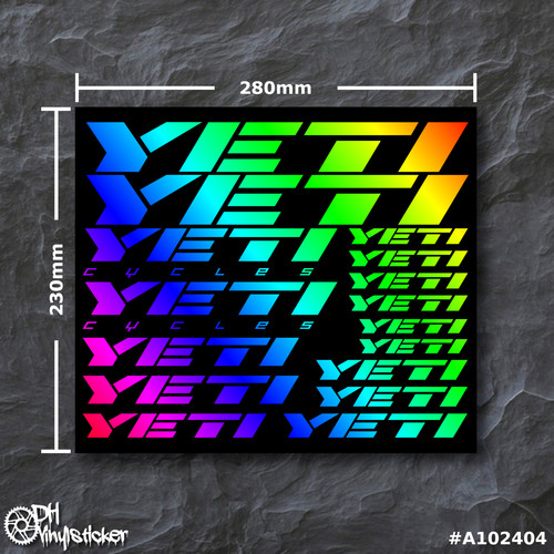 Yeti stickersatz hologramm - stickersatz,