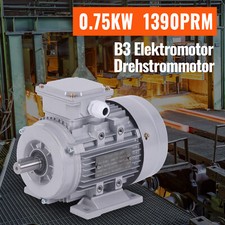 HOMIZEN Elektromotor Drehstrom 0.75KW 1390RPM B3 380V Dreiphasen-Asynchronmotor