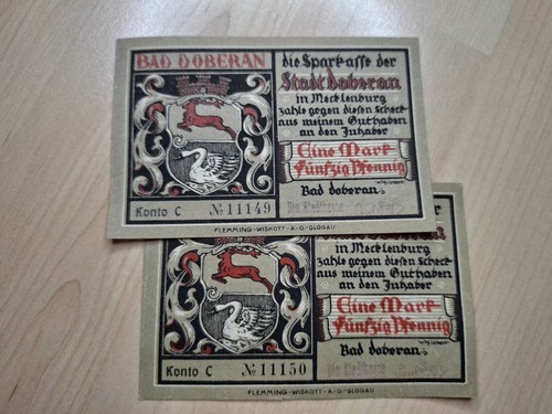 Notgeld bad doberan pfennig - notgeld,