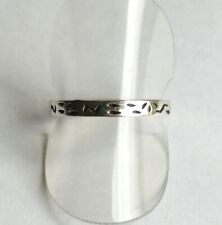 Ring Bandring Ehering mit Muster Silber 925 Gr. 57 / 18 mm (2071)