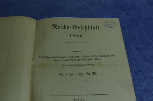 Altes buch reichs gesetzblatt - buch,