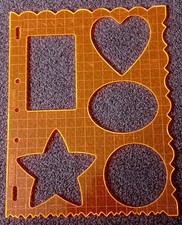 Fiskars Shapes - 1 Schablone, Rechteck, Herz, Stern, Kreis, oval, Bordüre, 4861