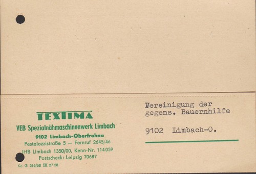 Limbach oberfrohna postcard - limbach-oberfrohna,,