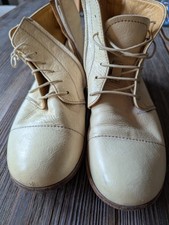 moma, Stiefelette, Größe 38, hellbeiger Lederschuh