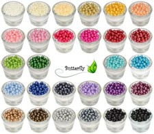 50 Wachsperlen 8mm Deko Acryl