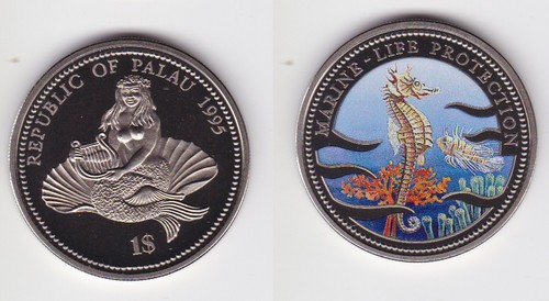 Dollar farbmünze palau - dollar,