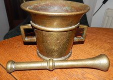 Schwerer, antiker Messing/Bronze Mörser mit Pistill 5,55kg