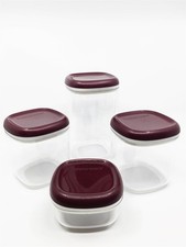 Tupperware Set Skyline 4- teilig Vorratsdose Glasoptik / brombeer Glitzer NEU