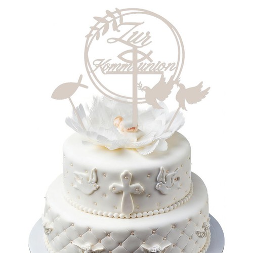 Cake topper kommunion - cake, taufe