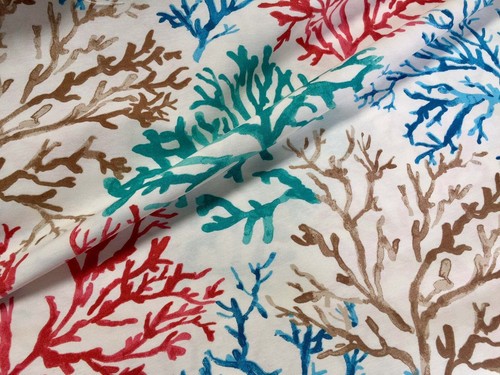 Blue coral reef stoff - blue, vorhang