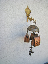 antike Tür Glocke Küpfer/Messing Schmiedeeisen Geläut Wandglocke