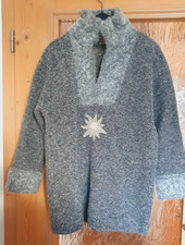 Isar Trachten Pulli mit Fell, Gr. 38 in Grau, Trachtenpulli, zum Oktoberfest