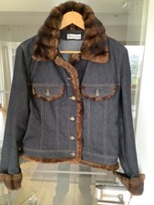 Jeansjacke mit Webpelz Größe