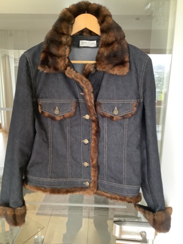 Jeansjacke mit webpelz größe - jeansjacke,