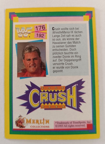 Wwf wrestling sammelkarte - wrestling, nr