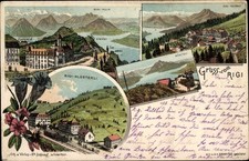 Litho Weggis Kt Luzern Schweiz, Rigi Känzeli, Rigi Kaltbad, Rigi... - 10654454