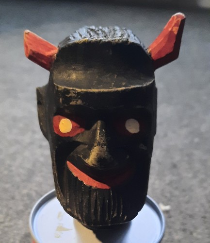 Handpuppenkopf holz teufel - handpuppenkopf,