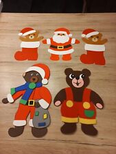 5 Weihnachten Fensterbilder Tonpapier Urselle Papier Moosgummi Nikolaus Teddy