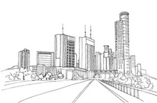 Wandbild: Moderne städtische