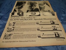Schwarzkopf  Shampoo , Reklame 1963  , Werbe - Druck , Nostalgie  Print  # 418