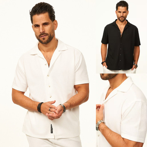 Herren kurzarmhemd struktur - herren,
