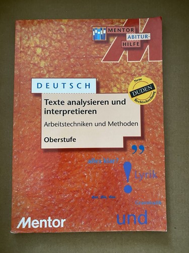 Mentor abiturhilfe deutsch - abiturhilfe,