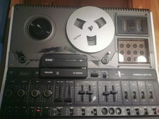 Philips N4506 Tonbandgerät – läuft, Play/FF/REW ok – Bastlergerät mit Haube & Sp