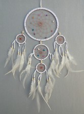 17 cm x 50 cm Dreamcatcher Traumfänger Indianer Träume Geschenk Weiß Creme