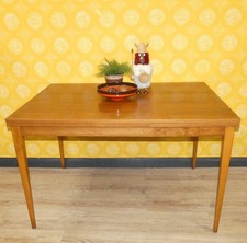 1960er Tisch Esstisch Nußbaum 80x120 ausziehbar 210cm mid century modern vintage