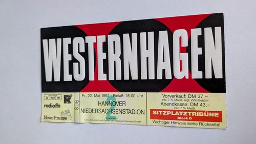 Westernhagen ticket - westernhagen,,