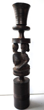 Ebenholz Figur Kerzenhalter 30 cm Makonde Tansania Afrika Handgeschnitzt