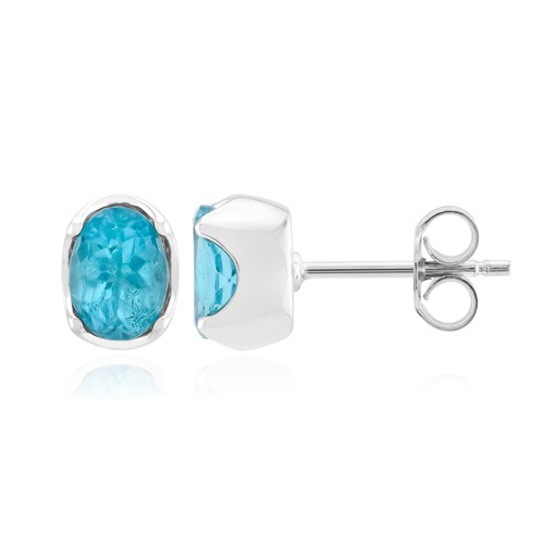 Blaue apatit silber ohrringe - blaue,
