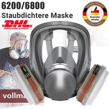 6200/6800 Vollmaske Atemschutzmaske mit Filter Vollgesichtsmaske Gasmaske TOP!