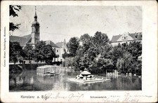 Ak Konstanz am Bodensee, Schwanenteich, Entenhaus - 2862356