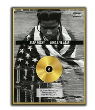 ASAP Rocky Poster, Long Live Asap, GOLD/PLATINIUM CD, gerahmtes Poster