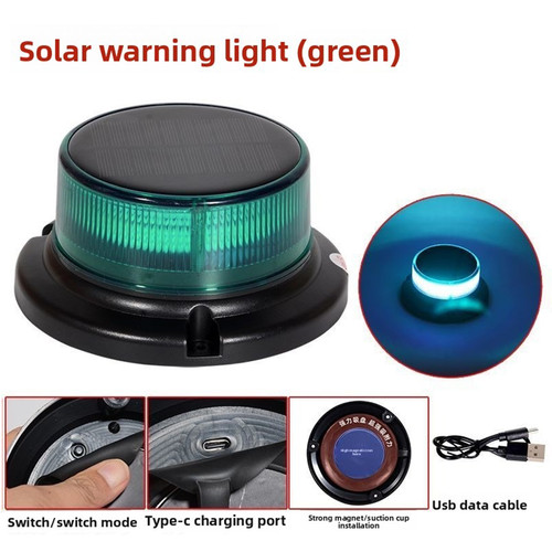 Solar led rundumleuchte magnet - led,