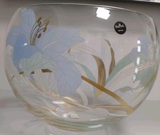 Rosenthal  Glasschale bemalt, D-20cm, H-16cm.