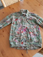 Jacke Parka Pimkie Gr. S Khaki Blumen 