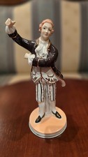 Porzellanfigur Eleganter Herr im Rokoko-Stil, handbemalt Vintage ca. 19 cm 3